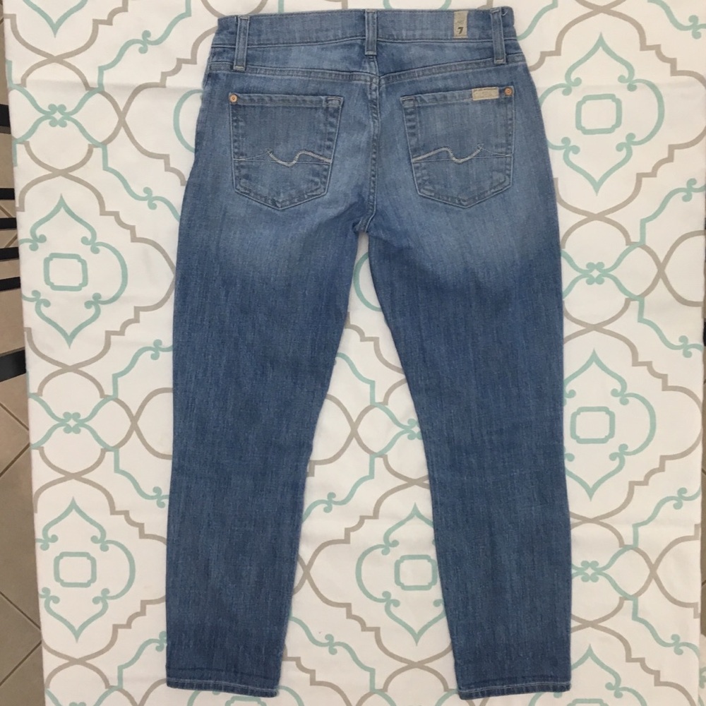 💙👖CUTE! 7FAM CROP ROXANNE👖💙26 1/2 25” EUC - Picture 4 of 8